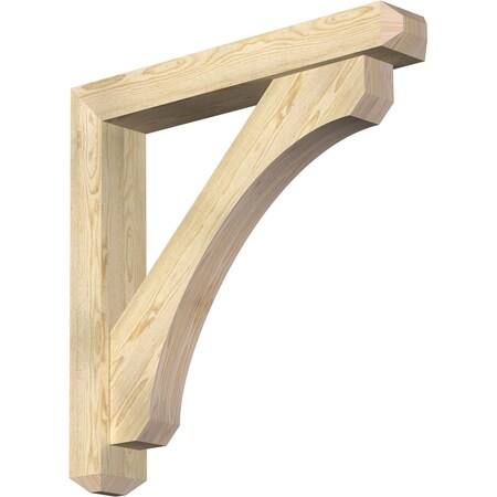Ekena Millwork Legacy Craftsman Rough Sawn Bracket w/ Offset Brace, Douglas Fir, 6"W x 38"D x 38"H BKT0604X38X38LEC04RDF